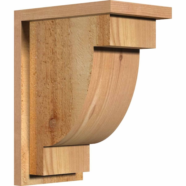 Ekena Millwork Alpine Rough Sawn Corbel w/Backplate, Western Red Cedar, 8"W x 12"D x 16"H COR08X12X16ALP01RWR - main